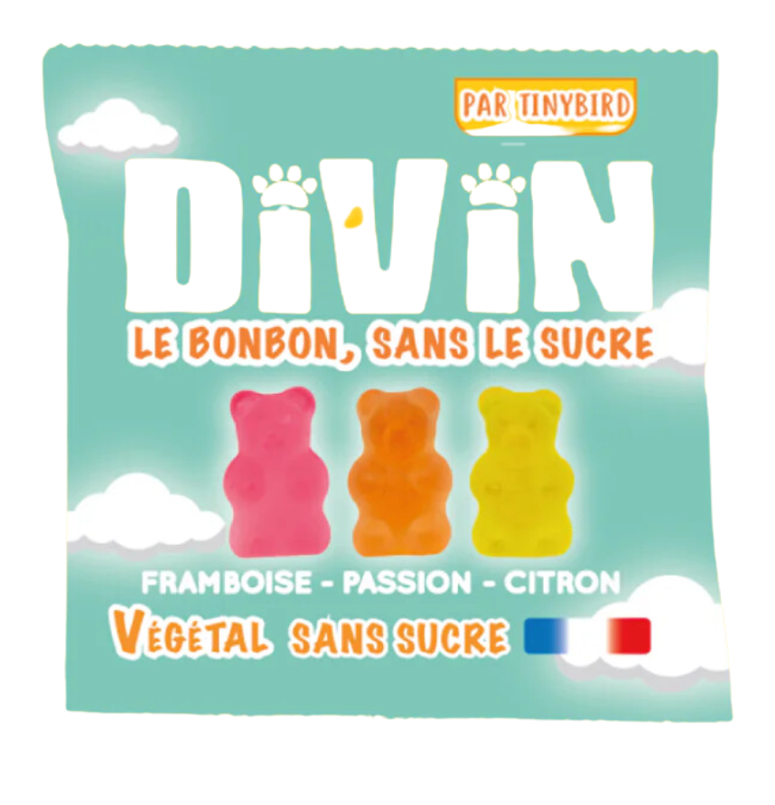 Custom 50g vegan & sugar-free gummy bears made in France 🇫🇷