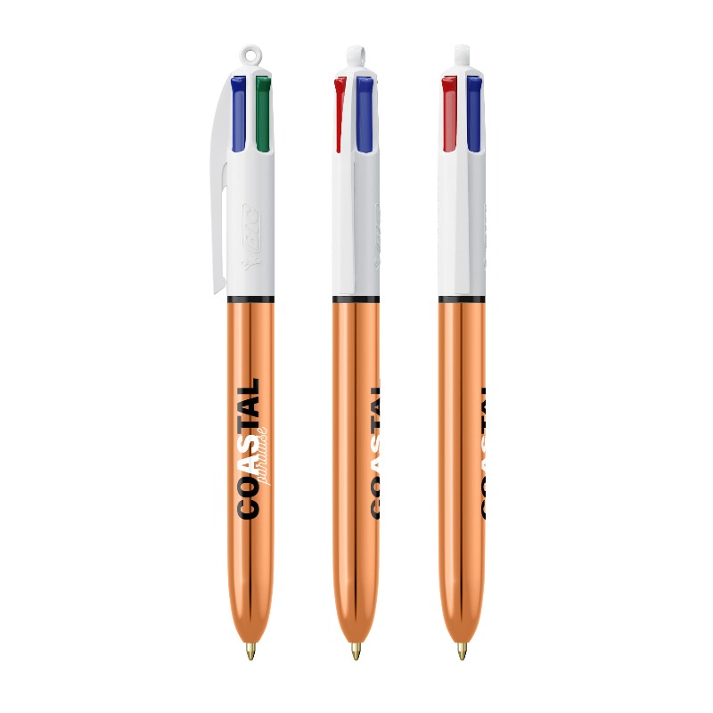 Stylo BIC® 4 couleurs coloris brillants personnalisé fabrication France 🇫🇷