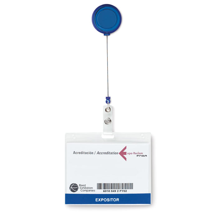 Porte-badge enrouleur avec clip LADES personnalisable