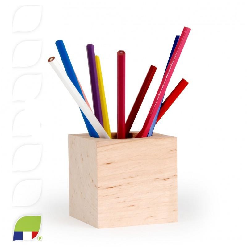 Pot en bois avec graine Menthe MENTA personnalisable