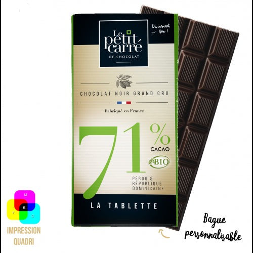 Tablette de chocolat 90g personnalisée fabrication France 🇫🇷
