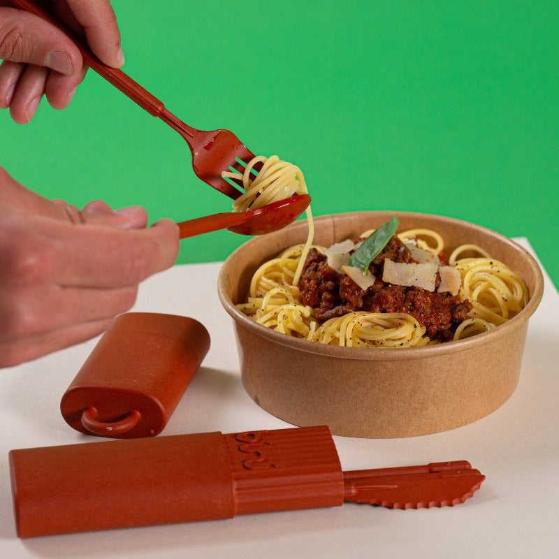 Kit de couverts en bio-matériaux personnalisé BINI® fabrication France 🇫🇷