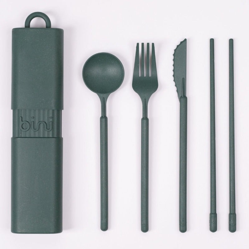 Kit de couverts en bio-matériaux personnalisé BINI® fabrication France 🇫🇷
