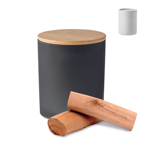 Bougie En Cire Végétale 200 Gr Keops Medium Personnalisable Black Maison & Bien-Être
