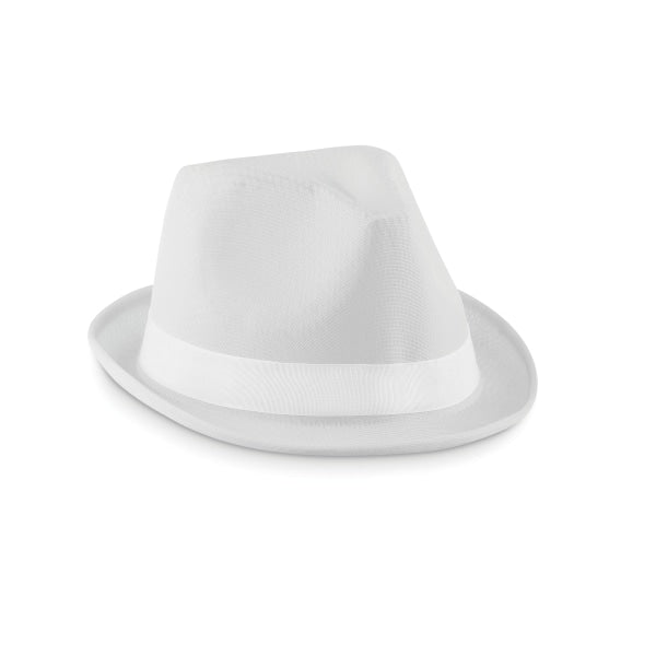 Chapeau De Couleur En Polyester Woogie Personnalisable Blanc Chapeaux