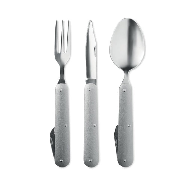 Couverts De Camping 3 Service Personnalisable Silver Plein Air