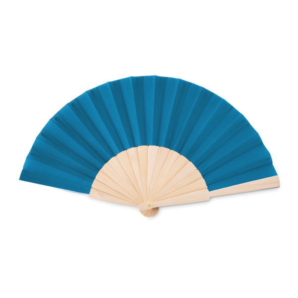 Eventail Manuel. Fanny Wood Personnalisable Blue Articles De Plage