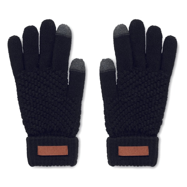 Gants Tactiles En Rpet Takai Personnalisable Black Chapeaux