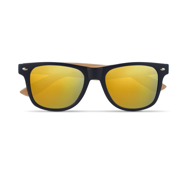 Lunettes De Soleil En Bambou. California Touch Personnalisable Yellow
