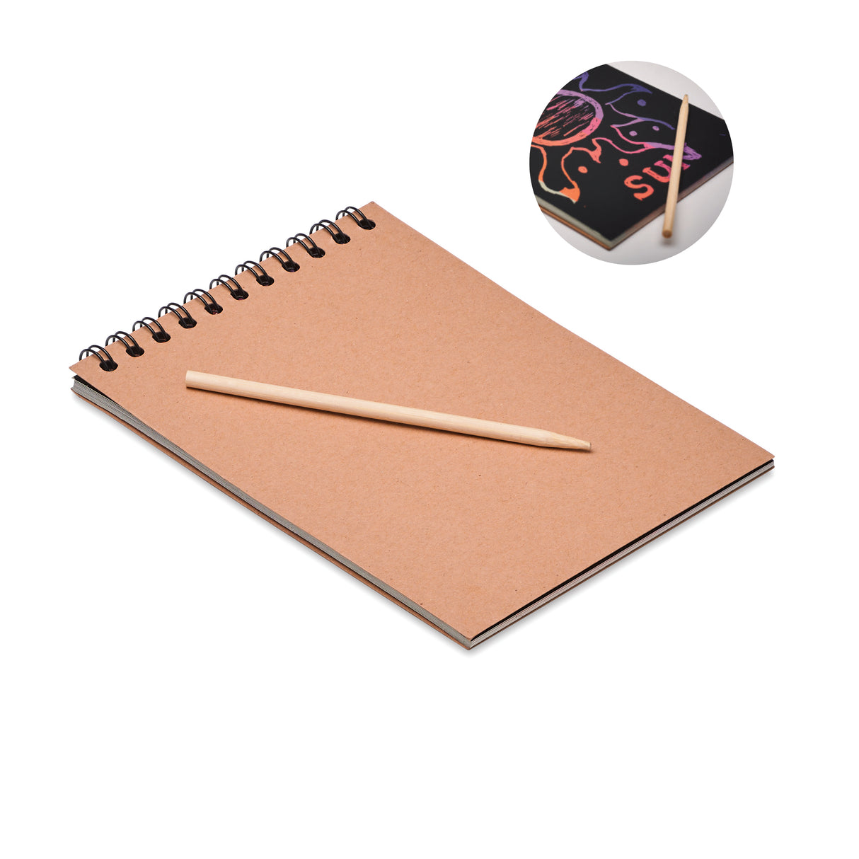 Carnet de papier à gratter BLACK personnalisable-0