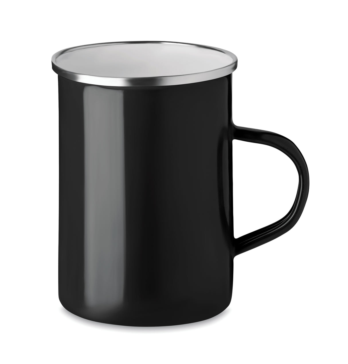 Tasse en métal couche d'émail SILVER personnalisable-0