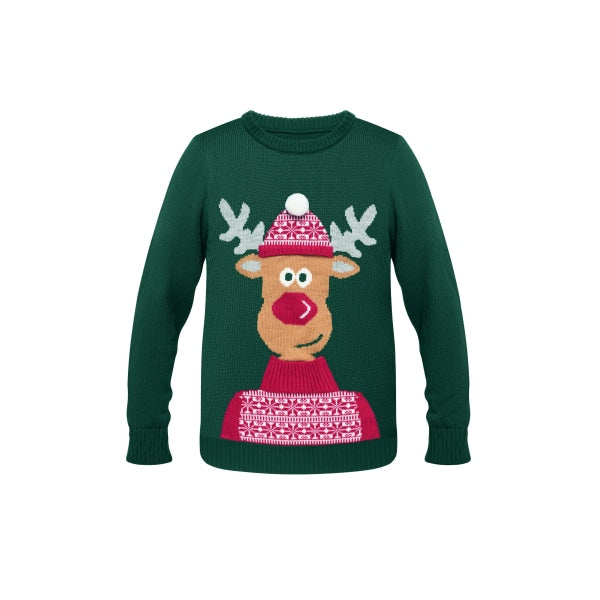 Pull De Noël S/M Shimas Personnalisable Green Textile