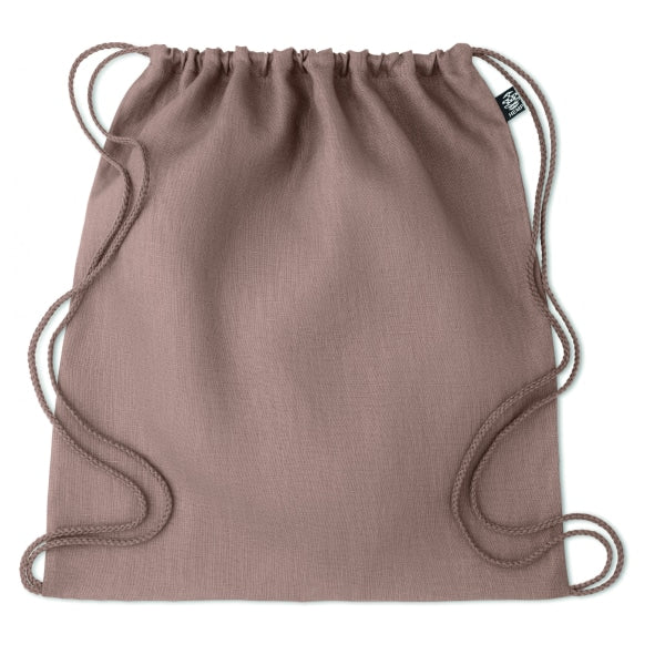 Sac À Cordon En Chanvre Naima Bag Personnalisable Brown Sacs Dos & De Plein Air