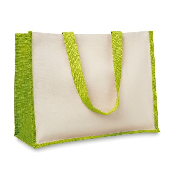 Sac De Courses En Toile Jute Campo De Fiori Personnalisable Lime Sacs Shopping