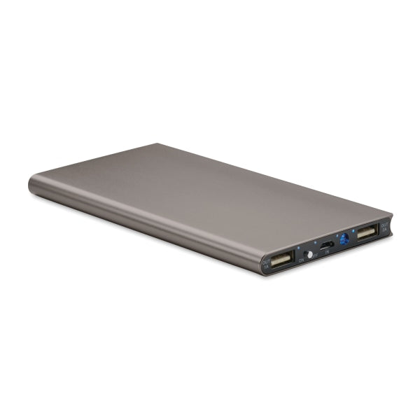 Station De Chargement 8000Mah Powerflat8 Personnalisable Titanium Powerbanks