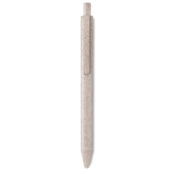 Stylo Poussoir Blé Paille Pp. Pecas Personnalisable Beige Ecriture