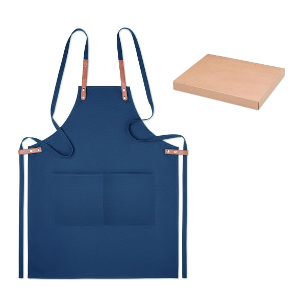 Tablier Coton Orga. 340 Gr/M². Nagpur Colour Personnalisable Blue Accessoires Culinaires