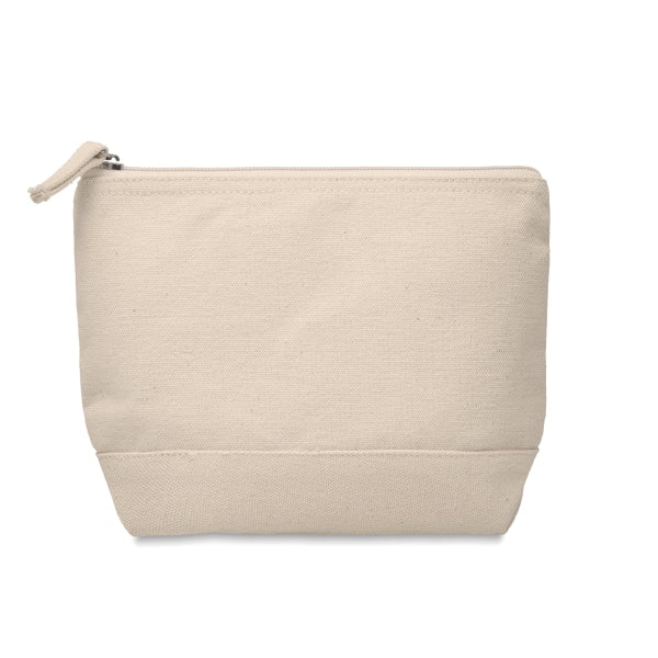 Trousse En Coton Bicolore Kleuren Personnalisable Beige Soins De La Personne