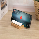 Support à smartphone avec touches clavier anti-stress en bambou personnalisable