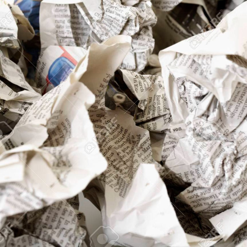 Calage en frisure bois OU frisure papier OU papier froissé
