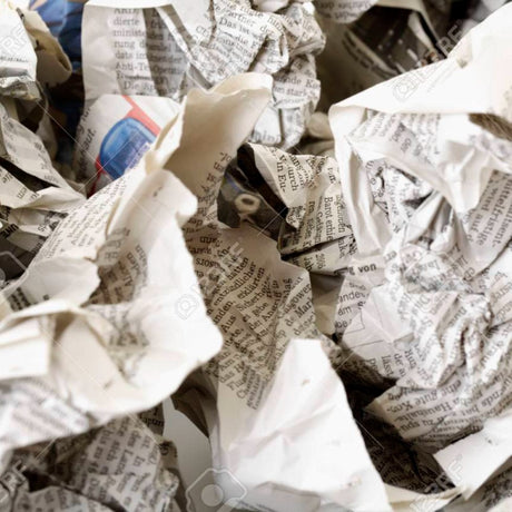 Calage en frisure bois OU frisure papier OU papier froissé