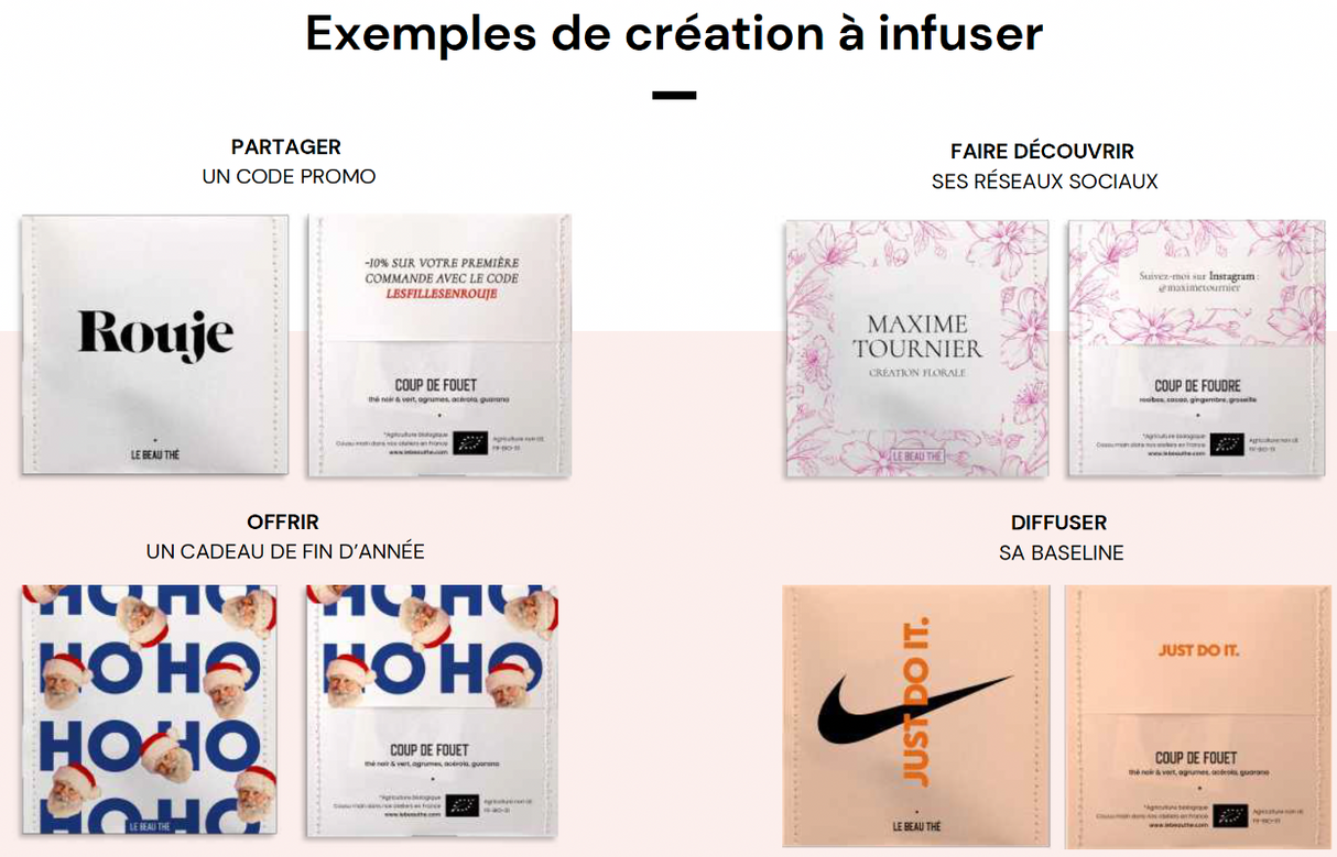 Sachet de thé personnalisé fabrication France 🇫🇷