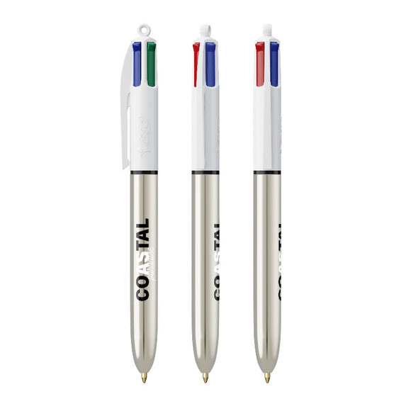 Stylo BIC® 4 couleurs coloris brillants personnalisé fabriqué en 🇫🇷