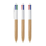 Stylo BIC® 4 couleurs effet bois personnalisé fabrication France 🇫🇷