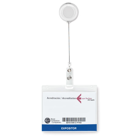 Porte-badge enrouleur avec clip LADES personnalisable