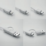 Porte-clés avec câble de charge 4 en 1 BLUE personnalisable