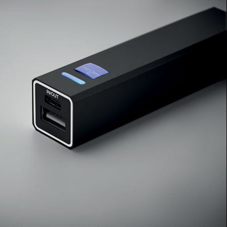 Power bank en aluminium recyclé de 2600 mAh POWERALUC personnalisable