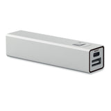 Power bank en aluminium recyclé de 2600 mAh POWERALUC personnalisable