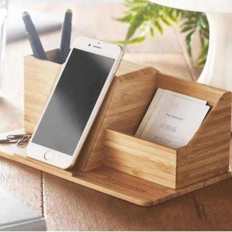 Customizable GROOVY Wireless Charger and Desk Organizer