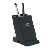 Chargeur sans fil 15W avec porte-stylo en ABS BLOCK personnalisable