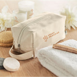 Customizable organic cotton toilet bag 🌳 thick 220g/m² BIA