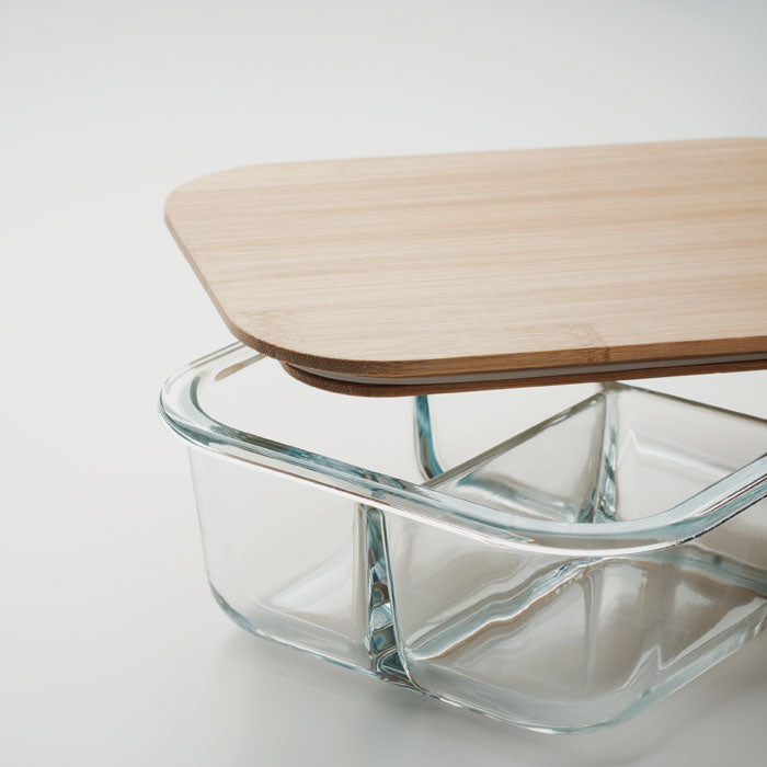 Lunchbox en verre et bambou TUNDRA 3 personnalisable