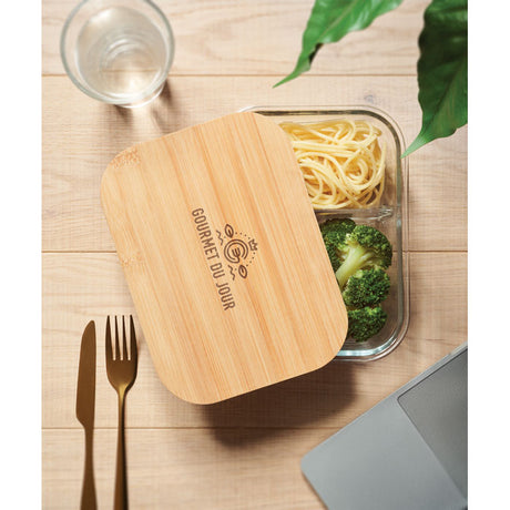Lunchbox en verre et bambou TUNDRA 3 personnalisable