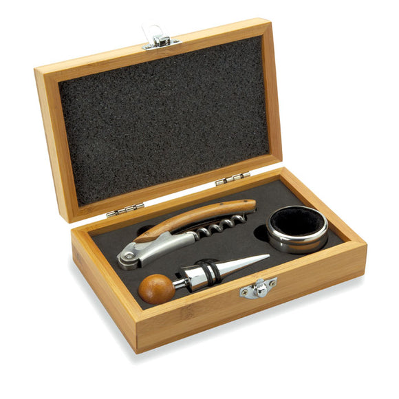 Coffret de sommelier en bambou SONOMA personnalisable