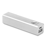 Power bank en aluminium recyclé de 2200 mAh POWERALU personnalisable
