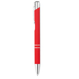 Stylo bille aluminium finition caoutchouc AOSTA personnalisable