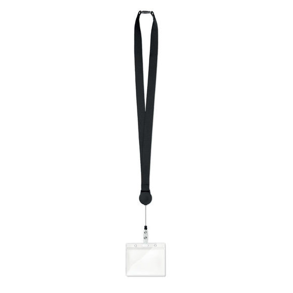 Tour de cou avec enrouleur et fixation pour badge ZIP LANYARD personnalisable