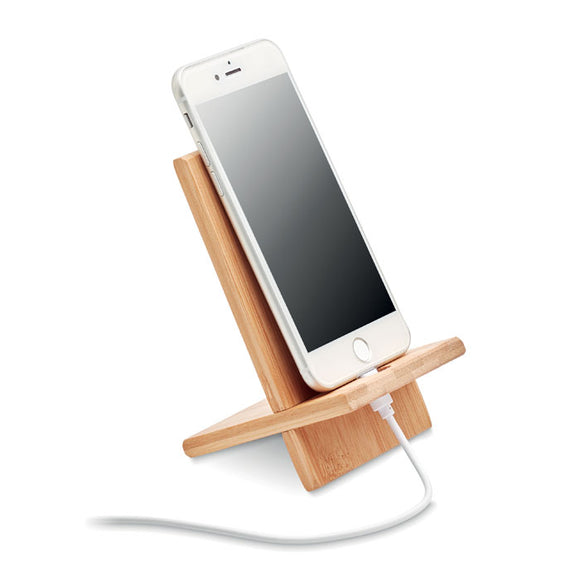 Support de téléphone en bambou WHIPPY personnalisable