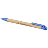 Stylo Bille En Carton Recyclé Et Plastique De Maïs Berk Personnalisable Bleu Stylos
