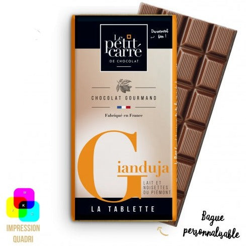 Tablette de chocolat 90g personnalisée fabriqué en 🇫🇷