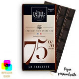 Tablette de chocolat 90g personnalisée fabrication France 🇫🇷