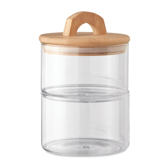 2 Boites Empilables En Verre Boropot Personnalisable Transparent Accessoires Culinaires