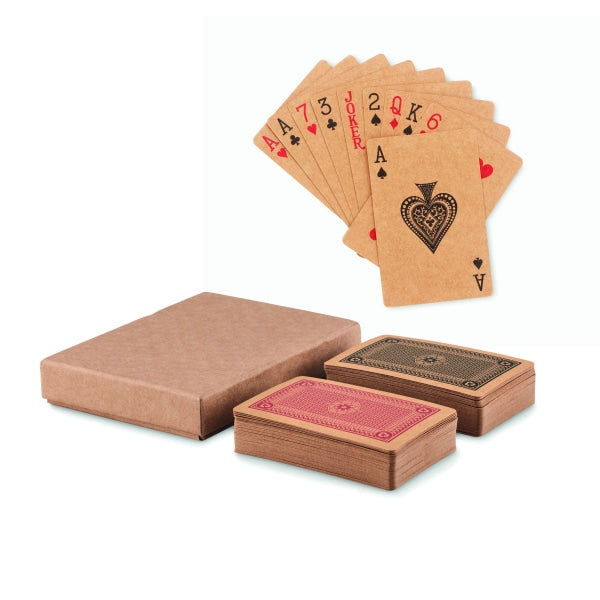 2 Jeux De Cartes Papier Recyclé Aruba Duo Personnalisable Brown Jeux