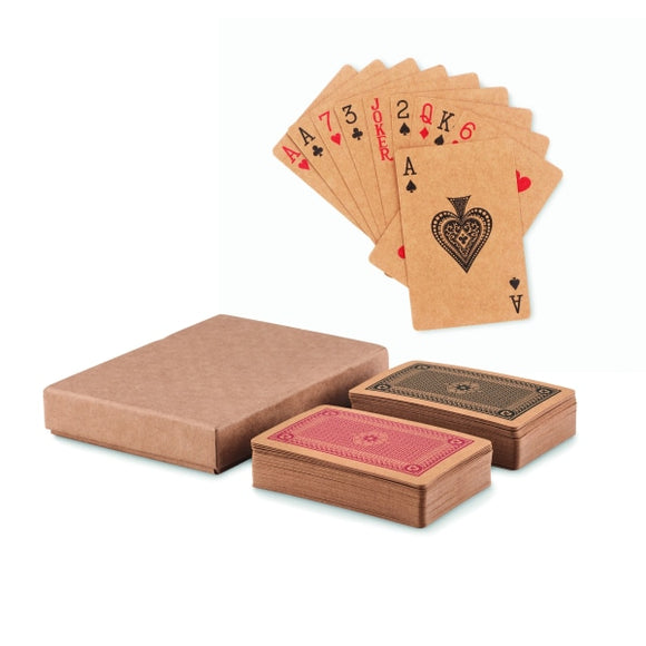 2 Jeux De Cartes Papier Recyclé Aruba Duo Personnalisable Brown Jeux