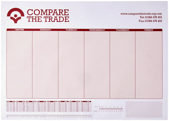 Sous-main Desk-Mate® A3, blanc personnalisable