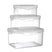 3 Boîtes De Conservation Storie Personnalisable Transparent Accessoires Déjeuner